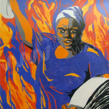 No Justice 24"x30" Gouache on Board