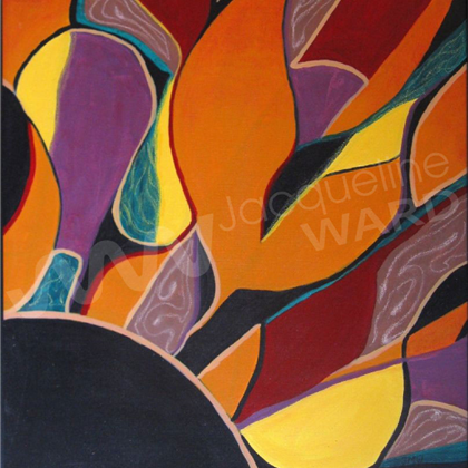 Sunrise 25"x30" Mixed Media on board